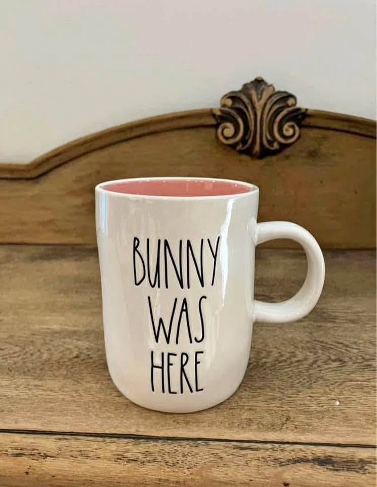 Rae Dunn Easter Bunny Was Here Double Sided Mug