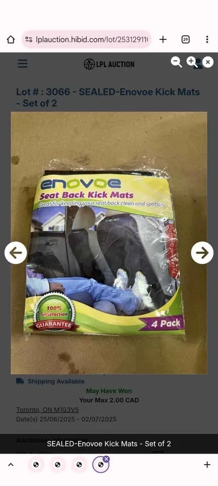 Enovoe Kick Mats - Set of 2 - Back of Seat Protector image indicator(2)