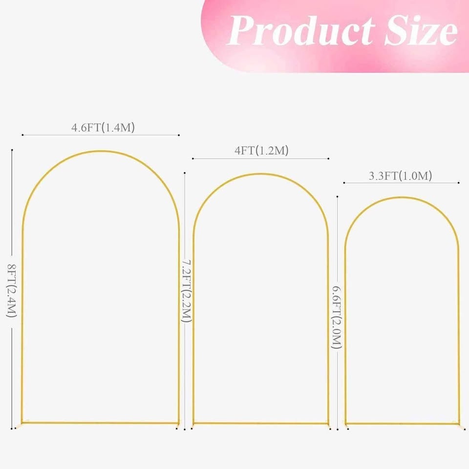 Wokceer Gold Metal Arch Backdrop Stand - photo 2
