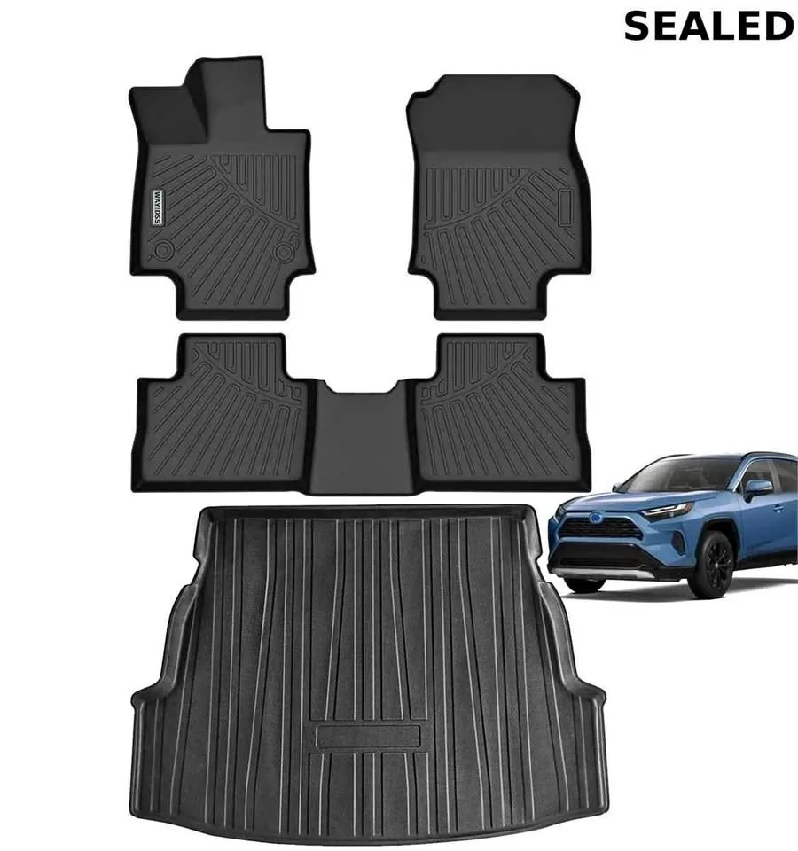 WAYIDSS Floor Mats & Trunk Mat for Toyota RAV4 2019-2023 2024