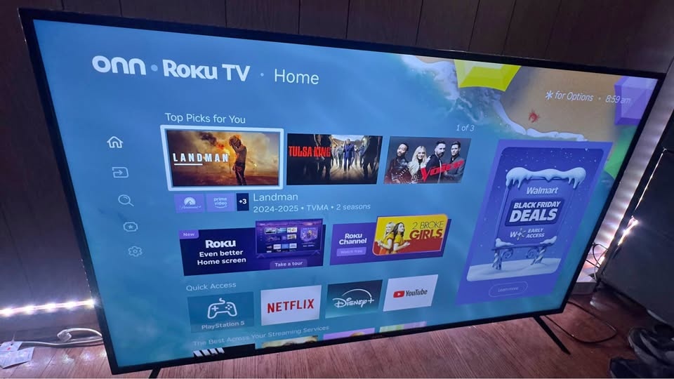 Onn 50” 4K HDR TV with Roku voice remote pro