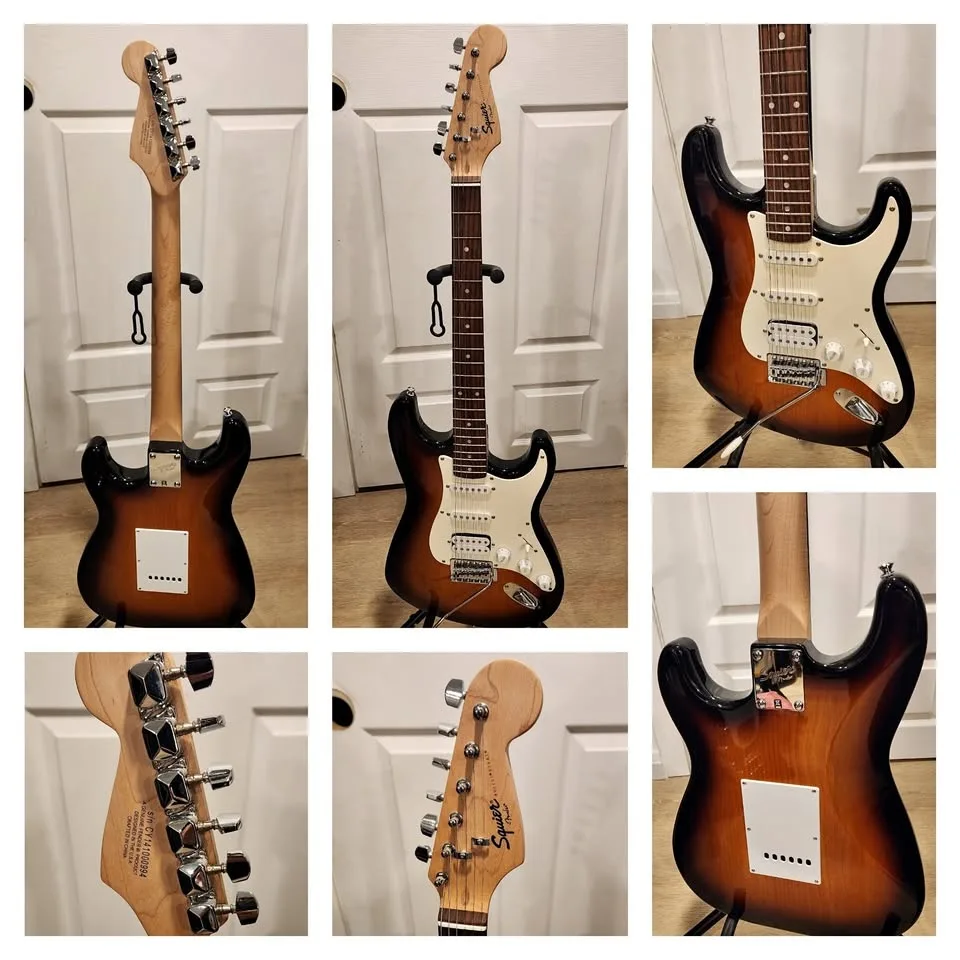 $250 Squier HSS Strat Electric Guitar - Sunburst