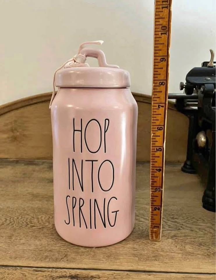 Rae Dunn Hop Into Spring Easter Canister