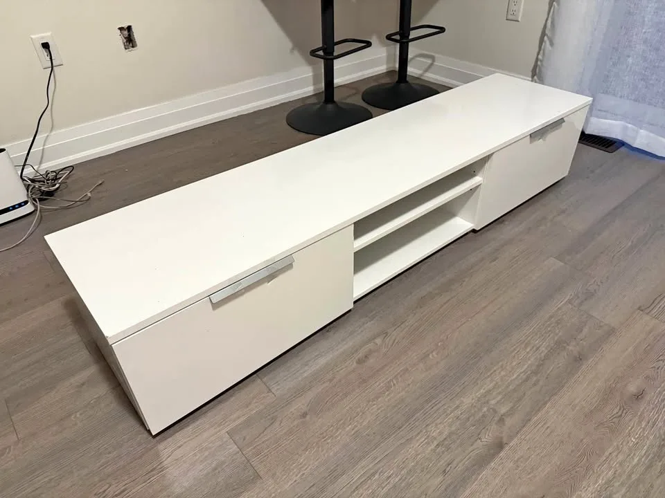68” White TV Stand - Karlin Media Console