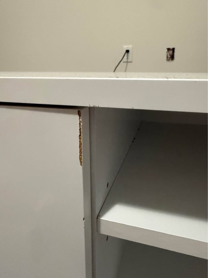 68” White TV Stand - Karlin Media Console - photo 5