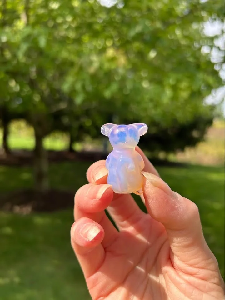 Pink Opalite Carved Tigger Crystal Brand New image indicator(2)