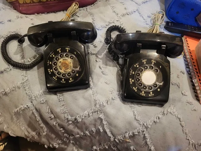 2 Vintage Rotary Telephones for Sale