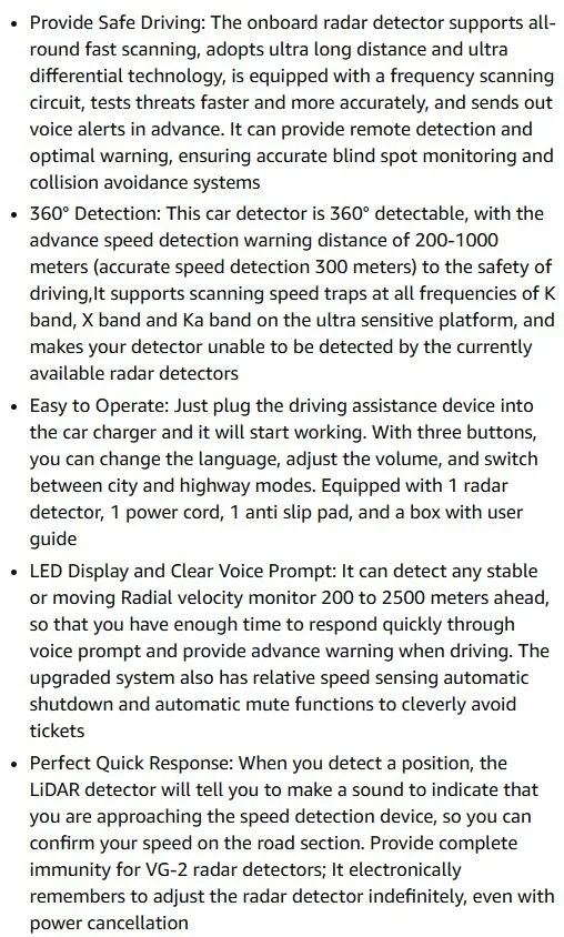 Radar Detector for Cars image indicator(6)
