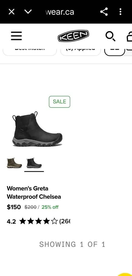 KEEN Women's Greta Waterproof Chelsea Boots - Size 7 image indicator(6)