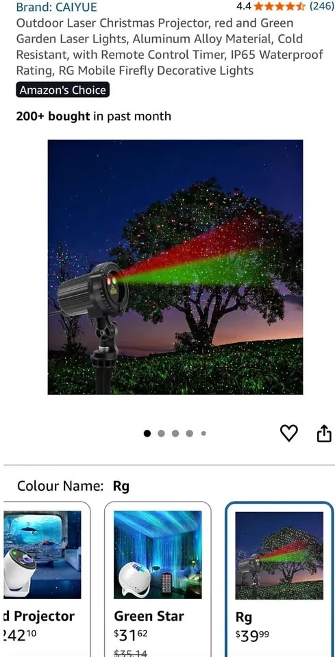 Outdoor Laser Christmas Projector