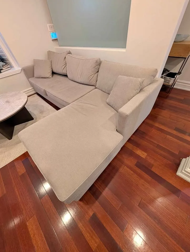 CUSTOM DESIGNER MADE SOFA WITH RIGHT HAND FACING CHAISE -Only 1