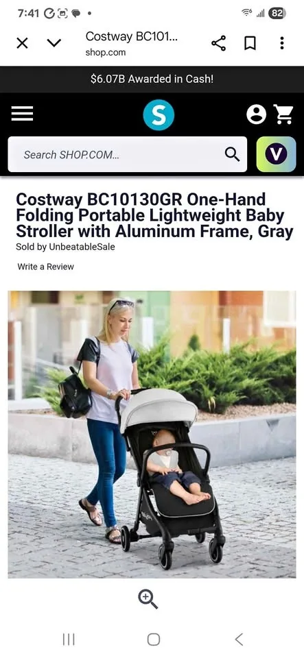 ONE-HAND FOLDING PORTABLE LIGHTWEIGHT BABY STROLLER