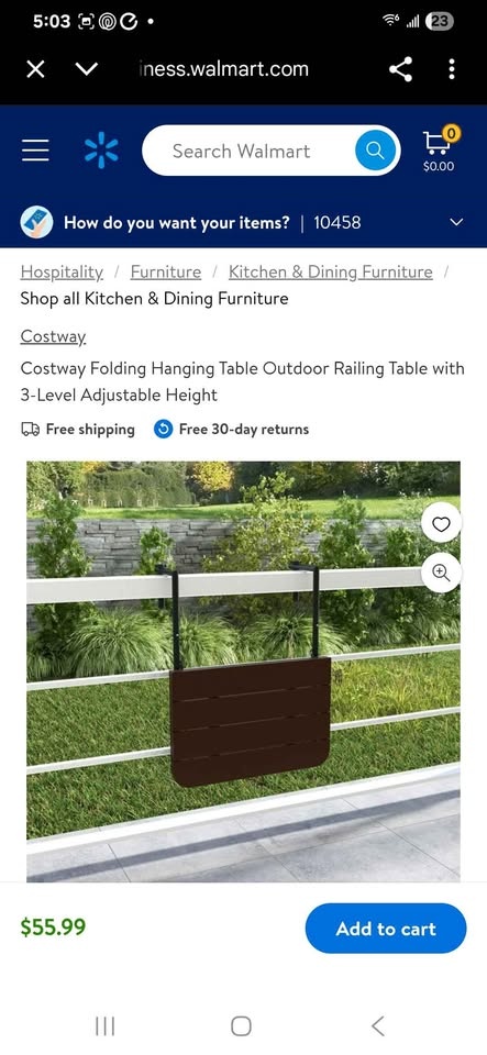FOLDING HANGING TABLE OUTDOOR RAILING TABLE WITH 3 LEVEL - photo 2