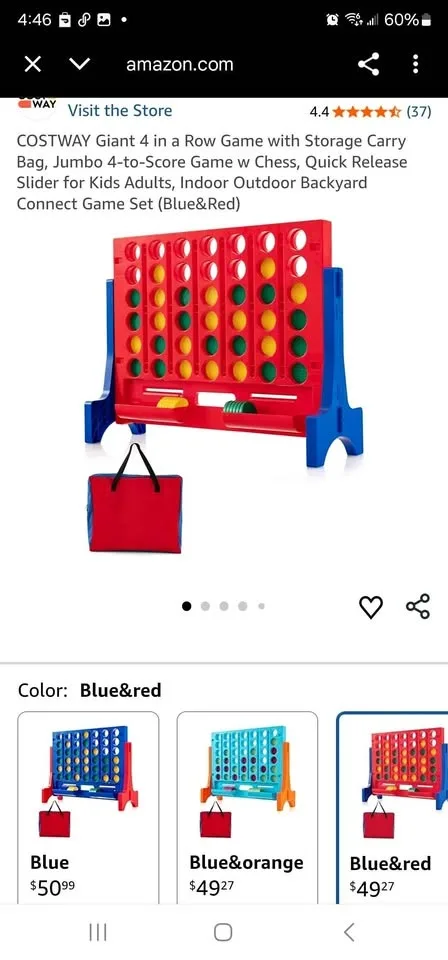 GIANT 4 IN A ROW GAME