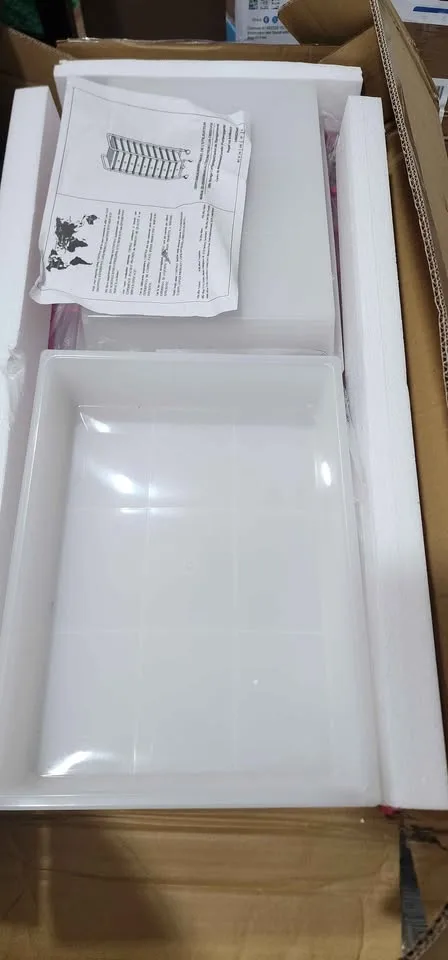 8 Drawer rolling storage Cart. PINK FRAME WHITE DRAWER image indicator(3)