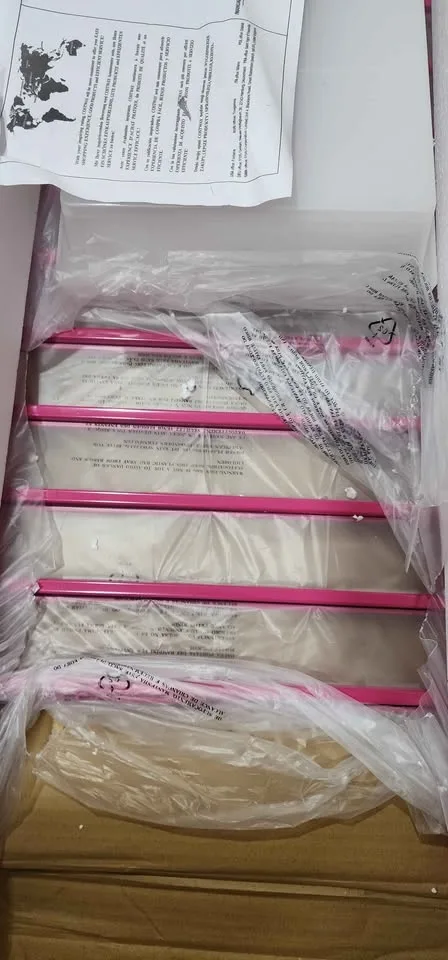 8 Drawer rolling storage Cart. PINK FRAME WHITE DRAWER image indicator(4)