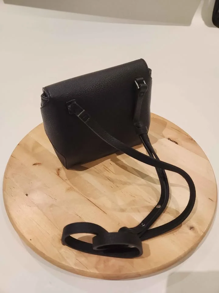 French connection fauc leather black purse bag image indicator(2)