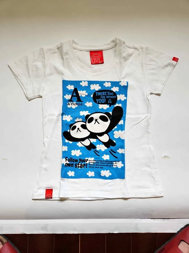 Women's t-shirt medium - Panda , white