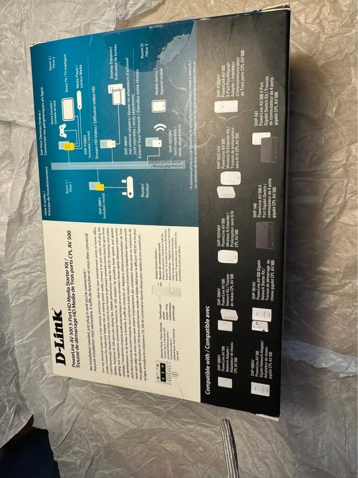 D-Link PowerLine 3-Port Passthrough Adapter Kit DHP-P339AV 308AV image indicator(4)