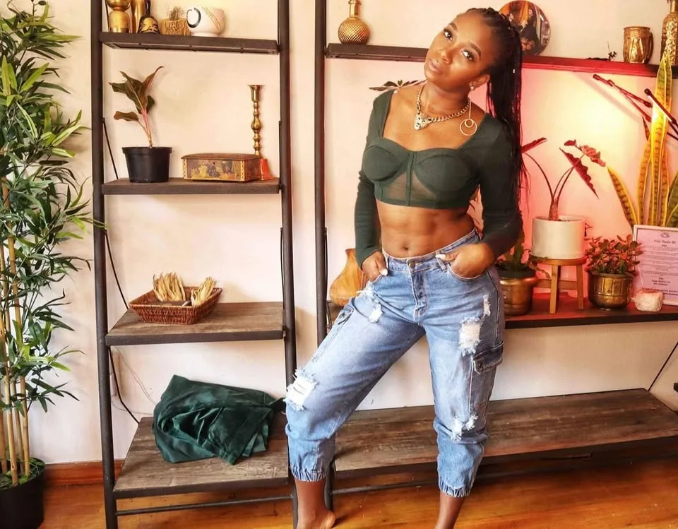 Kaylee Kollection Crop Top Green Size M image indicator(4)