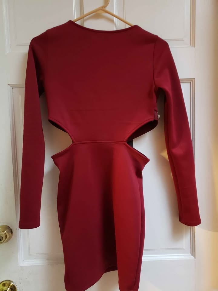 Wine Mini Dress #Cleanout - photo 3