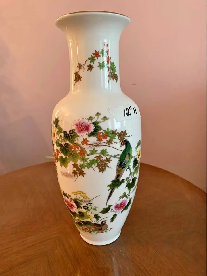 Porcelain Vase 12”H
