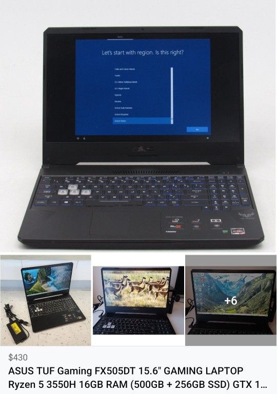 ASUS TUF Gaming FX505DT Laptop - Ryzen 5, GTX 1650