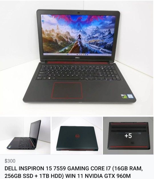 DELL INSPIRON 15 7559 GAMING CORE I7