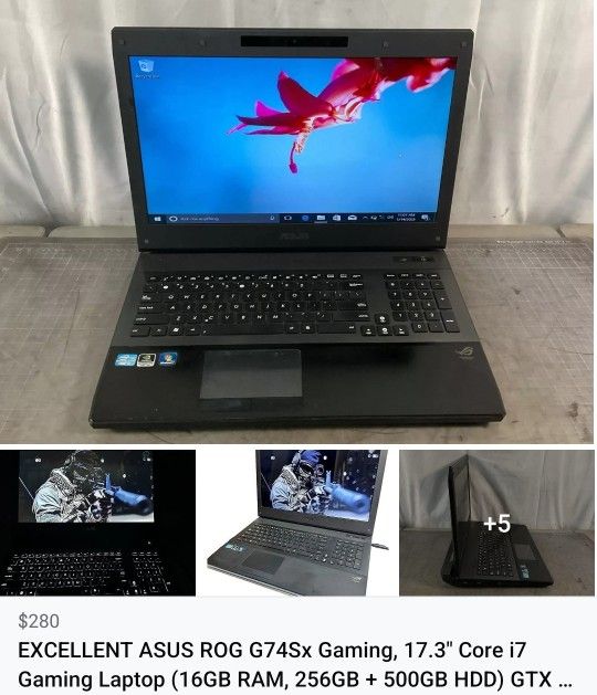 ASUS ROG G74Sx Gaming Laptop - i7, 16GB RAM, GTX 560M