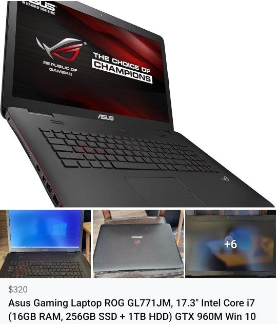 Asus ROG GL771JM Gaming Laptop