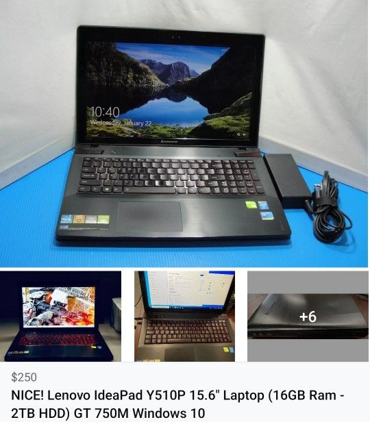 Lenovo Y510P Gaming Laptop, 15.6" i5, 16GB RAM, 2TB HDD