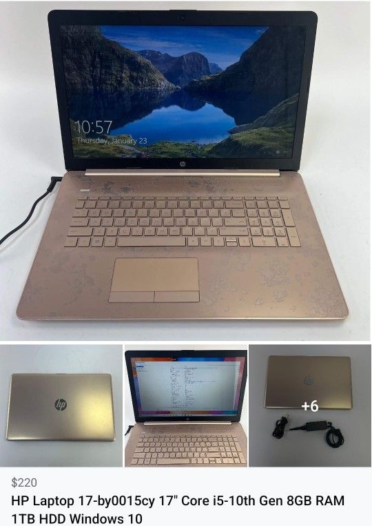 HP Laptop 17-by0015cy i5 8GB RAM 1TB HDD Windows 10
