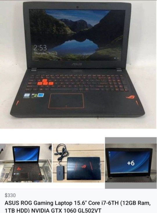ASUS ROG Gaming Laptop GTX 1060