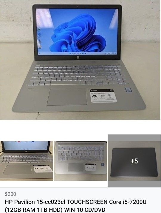 HP Pavilion 15-cc123cl i5-8250U 12GB RAM 1TB HDD