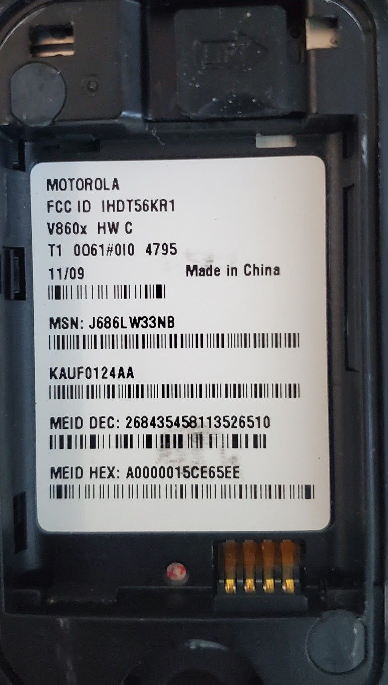 Motorola V860x Flip Cell Phone (PIN LOCKED) - photo 4