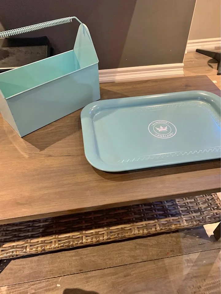 Mint green Tray and box