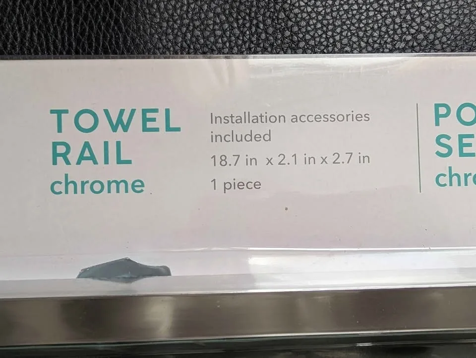 Towel Bar ..chrome look Brand New image indicator(3)