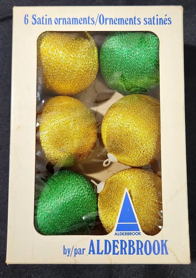 Vintage Satin ornament in original box - great satin sheen - mid