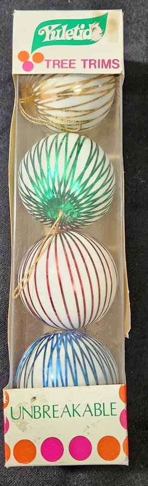 Yuletide unbreakable Christmas Tree Ornaments - Mid Century Mode