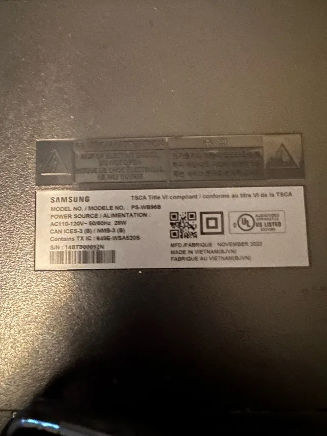 Samsung Soundbar and Subwoofer image indicator(5)