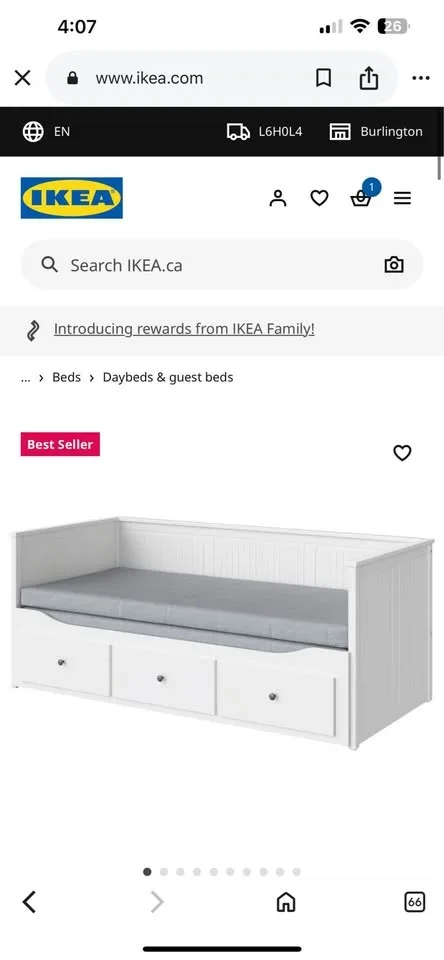 IKEA Daybed Frame – Hemnes Excellent Condition image indicator(3)