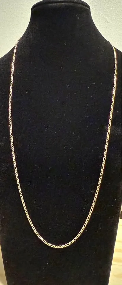 22in 18k Gold fill Figaro necklace