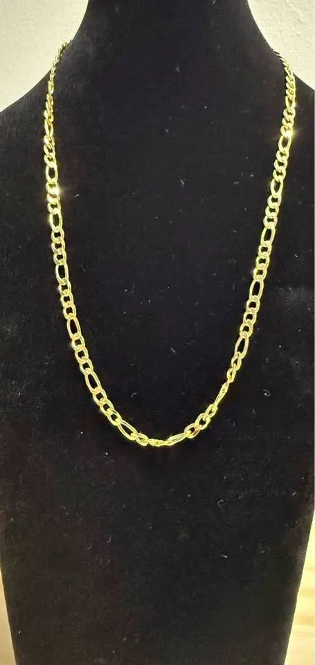 20in 18k Gold fill figaro necklace