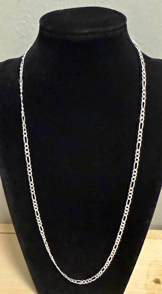24 in 925 Sterling Silver Figaro necklace