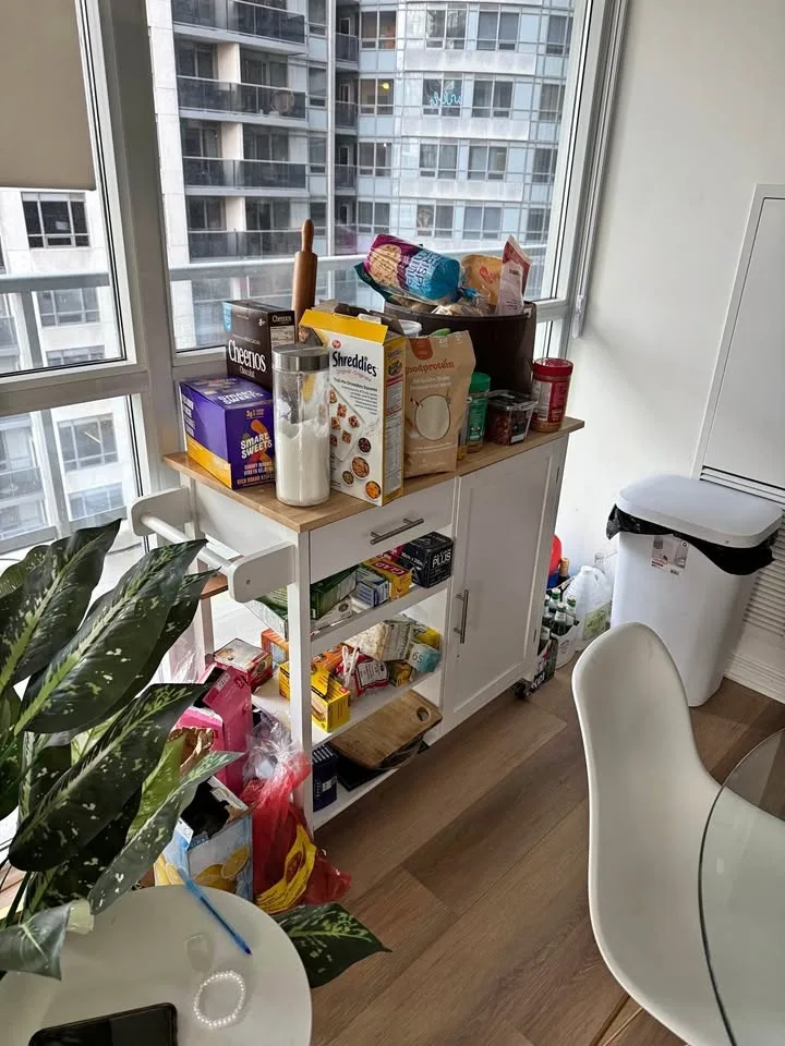 HOMCOM 4-Tier Rolling Kitchen Island Utility Trolley