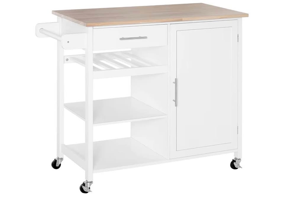 HOMCOM 4-Tier Rolling Kitchen Island Utility Trolley - photo 2