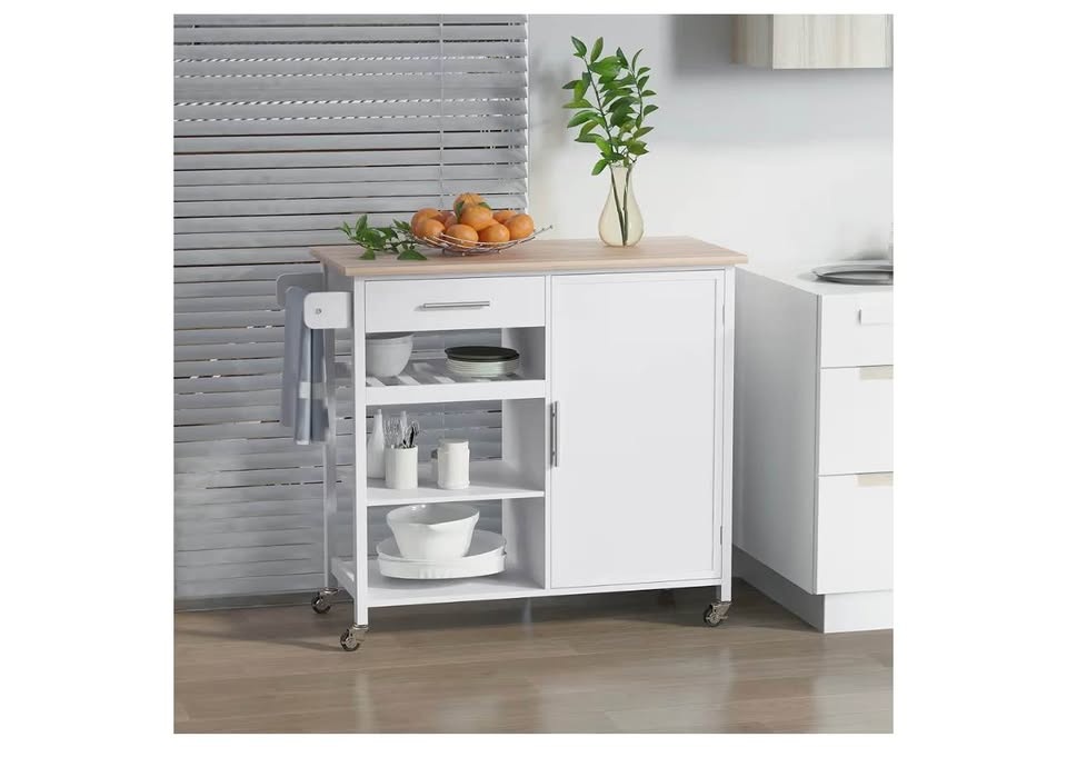 HOMCOM 4-Tier Rolling Kitchen Island Utility Trolley - photo 3