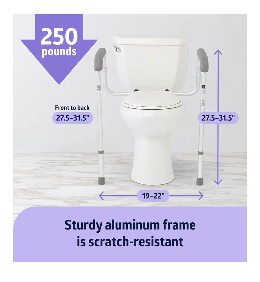 New In Box Medline Toilet Safety Rail For Seniors - photo 3