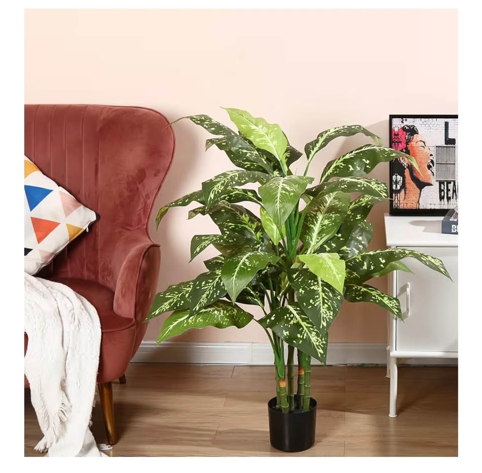 2 SOGUYI Artificial Golden Dieffenbachia Plants 43 Inch Tall - photo 4