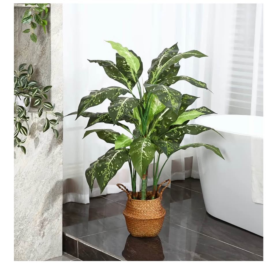 2 SOGUYI Artificial Golden Dieffenbachia Plants 43 Inch Tall - photo 5